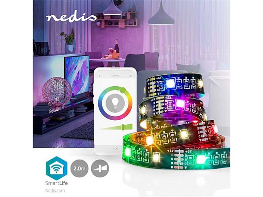 Smart LED pásek pro TV 5V 60LED/m IP20 4W RGB NEDIS BTLS20RGBW 2m Bluetooth Tuya