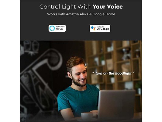 Smart LED reflektor V-TAC VT-5191S 10W PIR WiFi