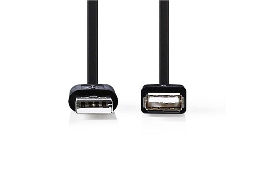 Kabel USB 2.0 A konektor/USB 2.0 A zdířka 3m NEDIS CCGP60010BK30
