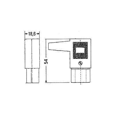 Konektor IEC C13, zásuvka na kabel 90°, 10A/250VAC