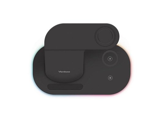 Nabíjecí stanice Qi YENKEE YAC 5310 BK 3v1 pro Samsung