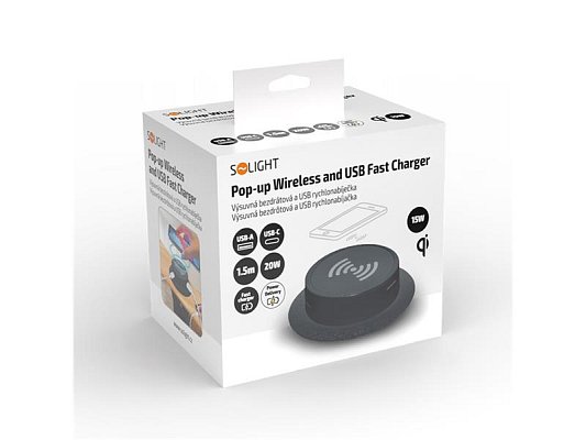 Nabíječka SOLIGHT DC64BW-PD20 bezdrátová vestavná