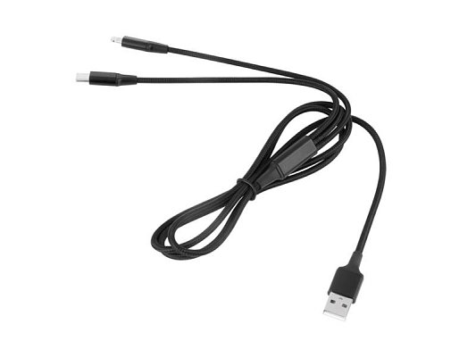 Kabel CABLETECH KPO3944 USB - USB-C/Lightning 1m Black