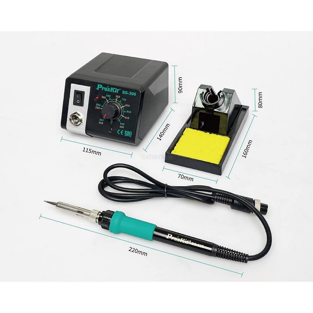 Analogová pájecí stanice 230VAC/75W, 200-480°C