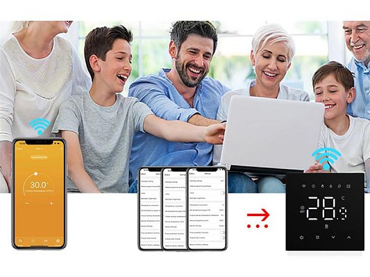 Smart termostat AVATTO WT410-16A-B WiFi Tuya