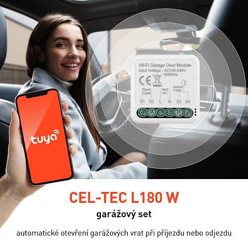 Smart ovladač garážových vrat CEL-TEC L180 W WiFi Tuya
