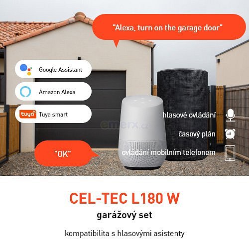 Smart ovladač garážových vrat CEL-TEC L180 W WiFi Tuya