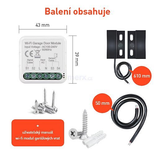 Smart ovladač garážových vrat CEL-TEC L180 W WiFi Tuya