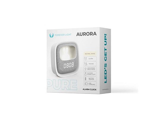 Budík s LED světlem AURORA