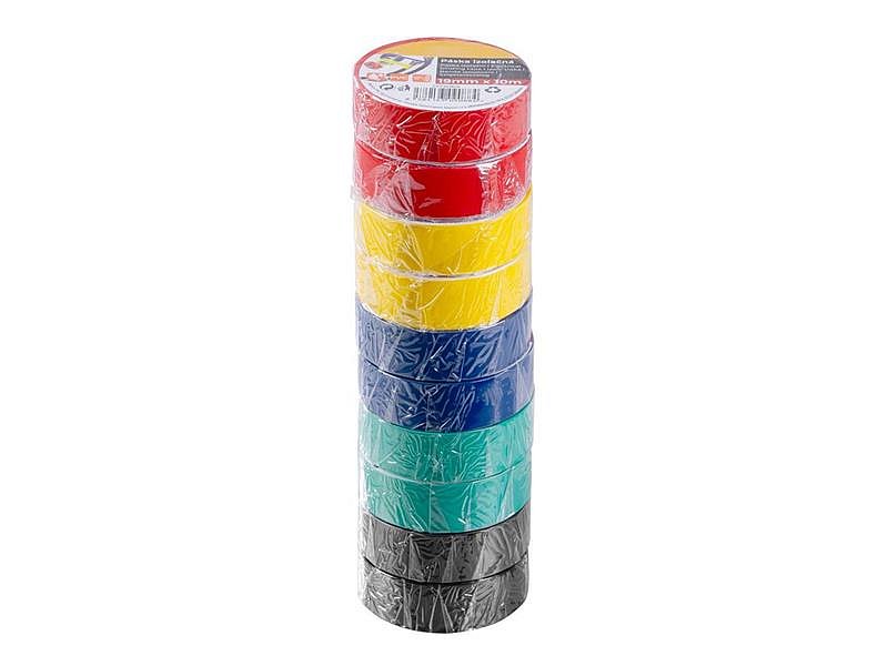 Páska izolační PVC 19mm/10m barevný mix STREND PRO 2173069 10ks
