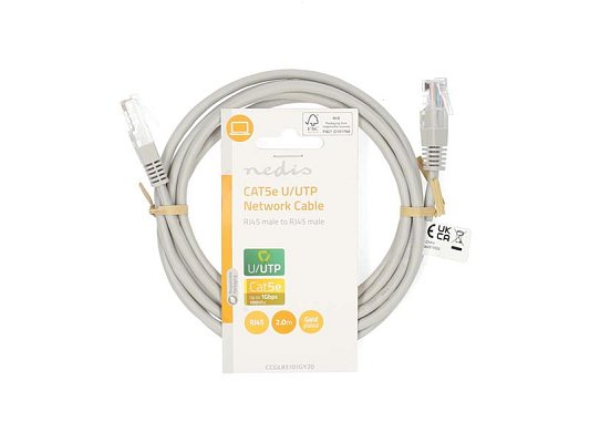Kabel UTP RJ45/RJ45 Cat5e 2m NEDIS CCGL85101GY20
