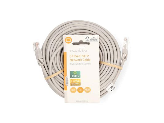 Kabel UTP RJ45/RJ45 Cat5e 15m NEDIS CCGL85101GY150