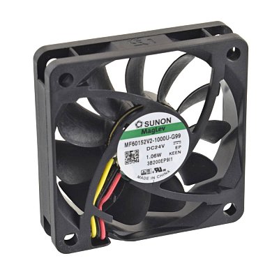 24V/40mA; 1,08W; 60x60x15mm; 3900 RPM; 31dB; VAPO MagLev