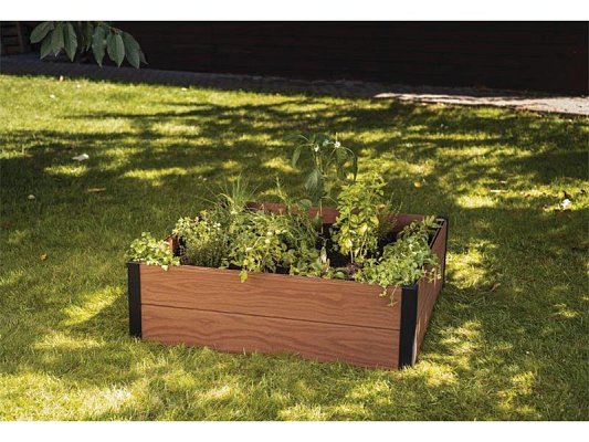 Vyvýšený záhon KETER Maple Square Brown
