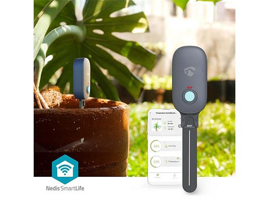 Smart čidlo půdní vlhkosti a teploty NEDIS BTSM1GY Bluetooth Tuya