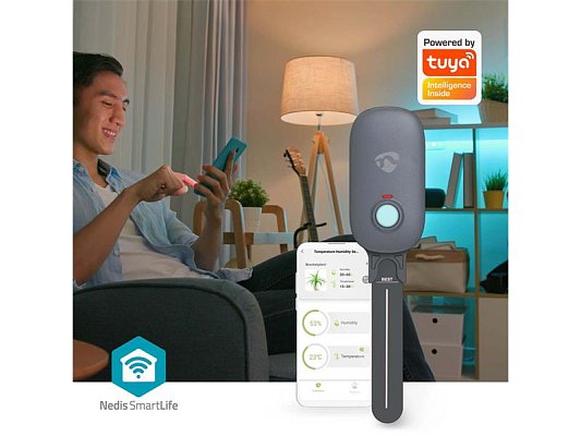 Smart čidlo půdní vlhkosti a teploty NEDIS BTSM1GY Bluetooth Tuya