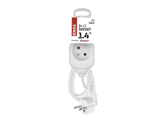 Prodlužovací přívod 2 zásuvky 1,4m EMOS P02114
