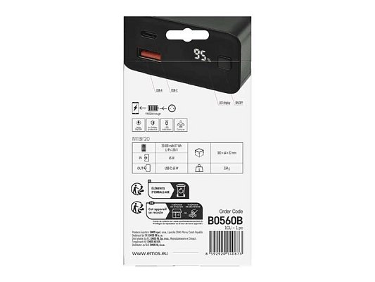PowerBank pro notebooky EMOS NTBF20 20000mAh Black