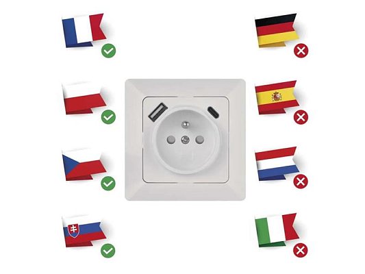 Zásuvka EMOS A6000.4 USB