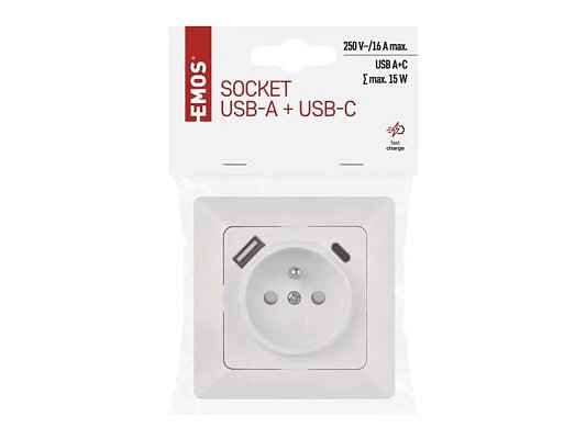 Zásuvka EMOS A6000.4 USB