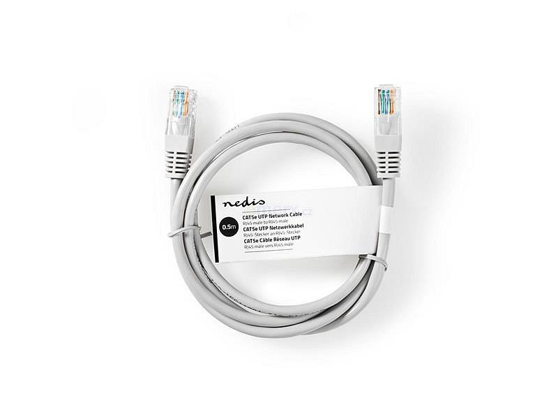 Kabel UTP RJ45/RJ45 Cat5e 0,5m NEDIS CCGT85100GY05