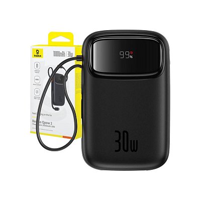 Powerbanka QPow 2 10000mAh 30W černá
