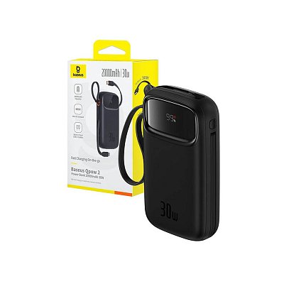 Powerbanka QPow 2 20000mAh 30W černá