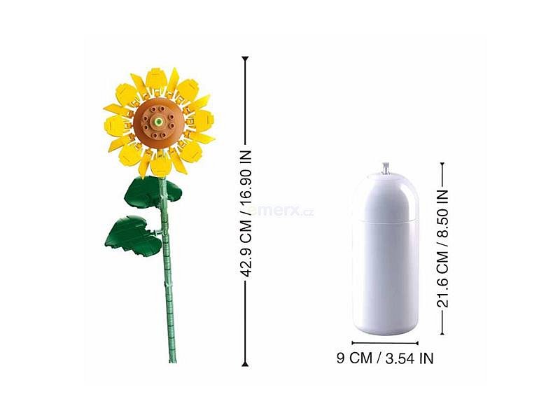 Stavebnice SLUBAN Flowers Slunečnice ve váze