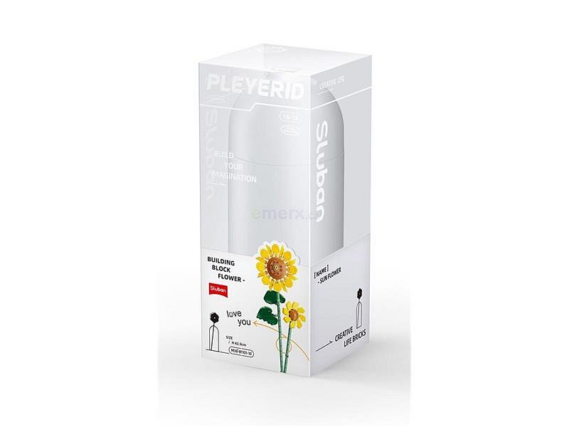 Stavebnice SLUBAN Flowers Slunečnice ve váze