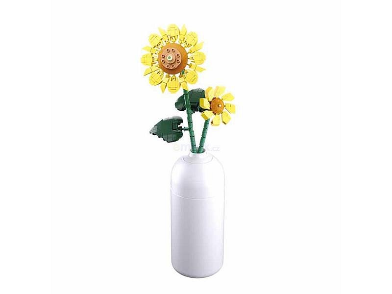 Stavebnice SLUBAN Flowers Slunečnice ve váze