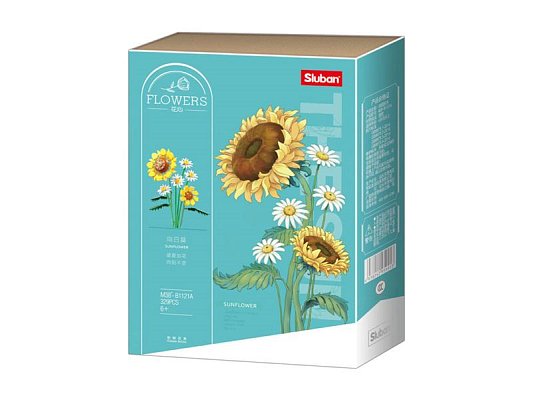 Stavebnice SLUBAN Flowers Slunečnice s kopretinami