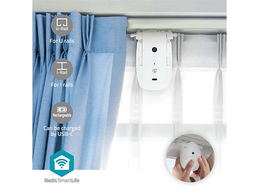 Smart ovladač žaluzií a rolet NEDIS BTMC20WT1PC Bluetooth Tuya