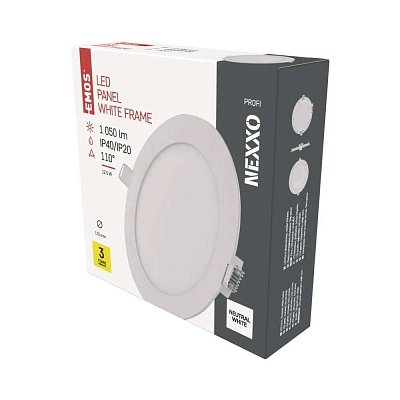 LED vestavné svítidlo NEXXO 230V, 12,5W,1050lm, kruhové, průměr 170mm