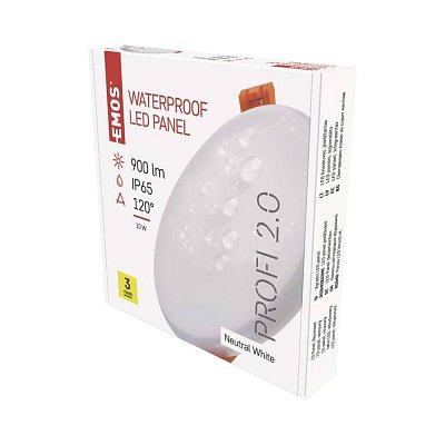 LED vestavné svítidlo VIXXO 230V, 10W, 900lm, kruhové. průměr 125mm, IP65