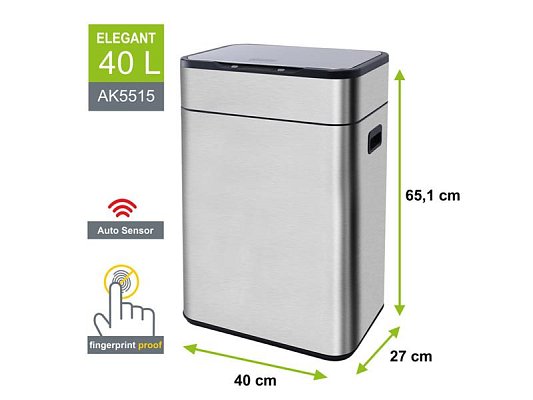Koš odpadkový HELPMATION Elegant 40l