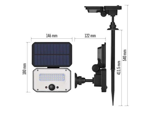 Reflektor solární EMOS ZG131S Spilo PIR
