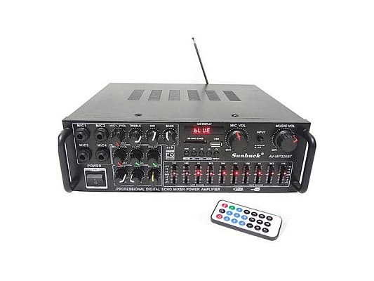 Zesilovač, rádio, bluetooth, přehrávač MP3 Sunbuck AV-MP326BT