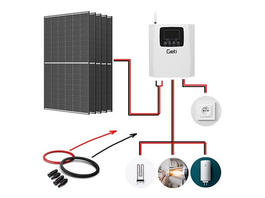 Sada pro solární ohřev vody GETI GWH03W 2200Wp 5x PV TRINA