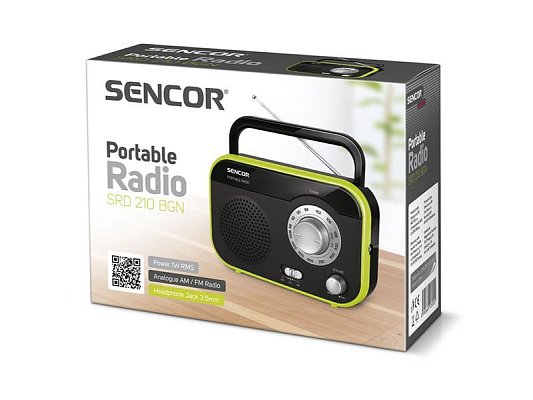 Rádio SENCOR SRD 210 BGN Black/Green