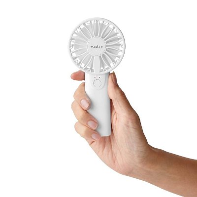 Ruční ventilátor s průměrem vrtule 6cm, napájení 2x AA
