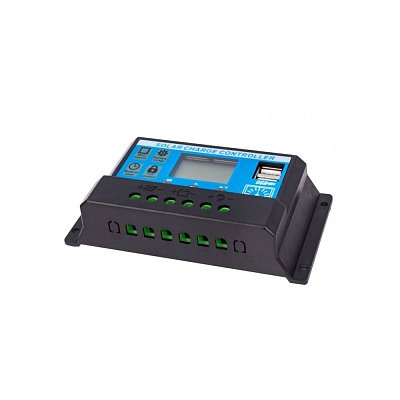 Solární regulátor 12/24V, 20A+ USB pro Pb baterie, LiFePO4,Li-ion