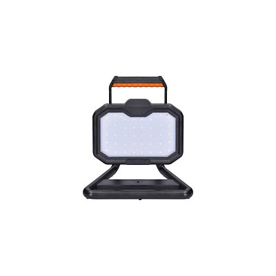 LED reflektor 20W, přenosný, nabíjecí, 2000lm, oranžovo-černý, IP54