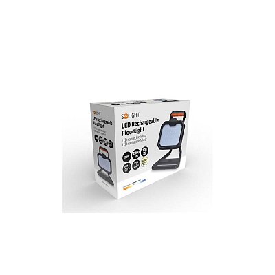 LED reflektor 20W, přenosný, nabíjecí, 2000lm, oranžovo-černý, IP54