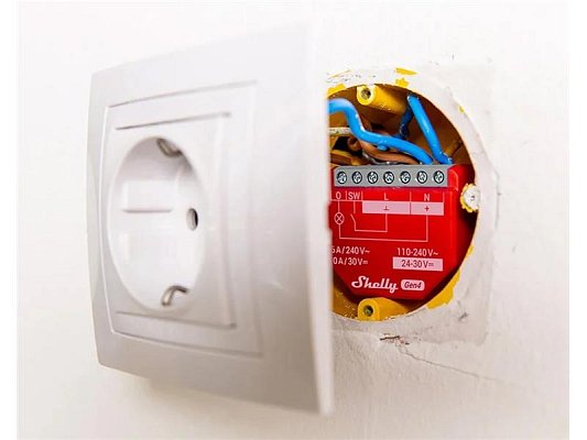 Smart Switch SHELLY 1 PM Gen4 Red WiFi Zigbee Bluetooth Matter