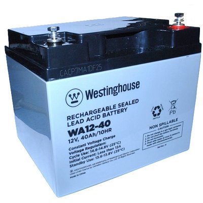 Olověný akumulátor 12V, 40Ah, šroub a matice M6x16, 171x166x198 mm