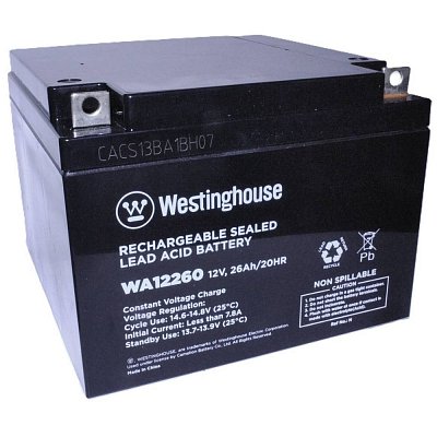 Olověný akumulátor 12V, 26Ah, šroub a matice, 125x175x166 mm. Výprodej akumulátorů rok výroby 2022/2023!!