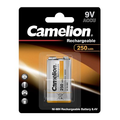 Nikl-metal hydridový akumulátor 8,4V, 250 mAh, HR6F22,  blistr 1ks