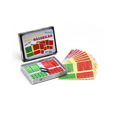 je hra určená dětem od 7 let a obsahuje všech 200 příkladů malé i velké násobilky na 10 výměnných listech.