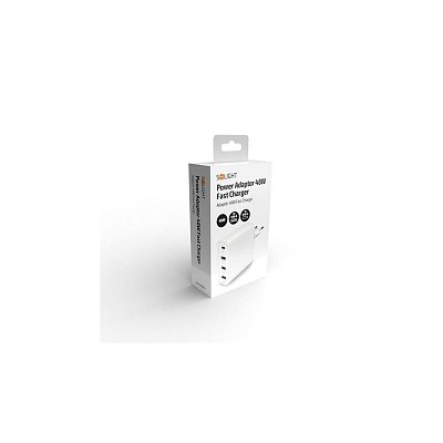 Adaptér 3+1 48W, QC3.0+PD, 3x USB-A, 1x USB-C