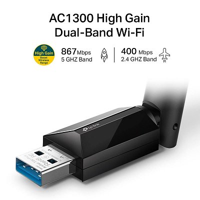Síťový adaptér, USB 3.0, Wi-Fi 5